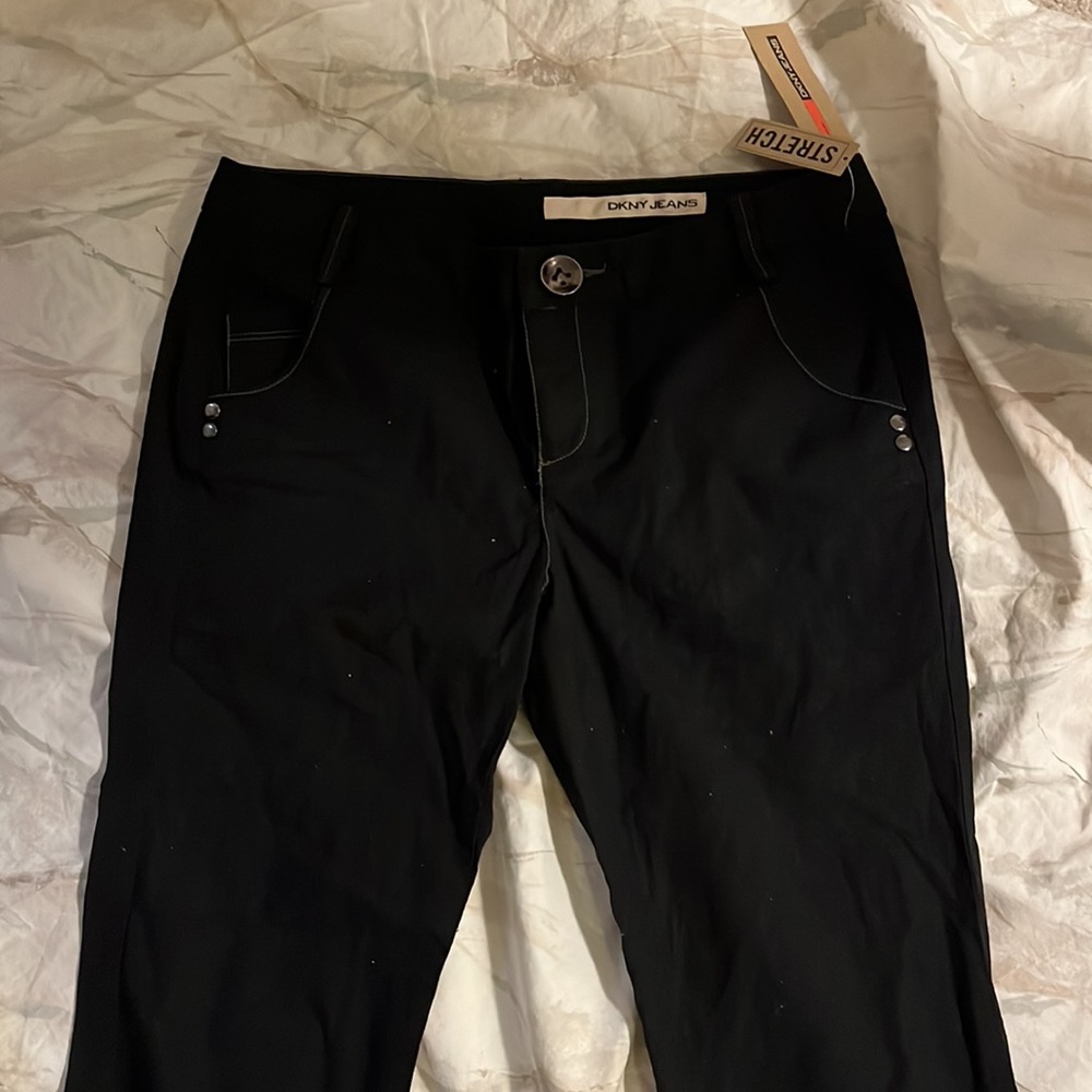 Dkny black cotton Capri Nwt size 7 - Picture 3 of 9